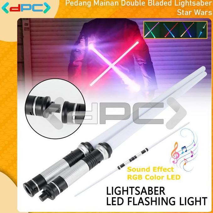 Pedang Mainan Double Bladed Lightsaber Star Wars RGB Color Led