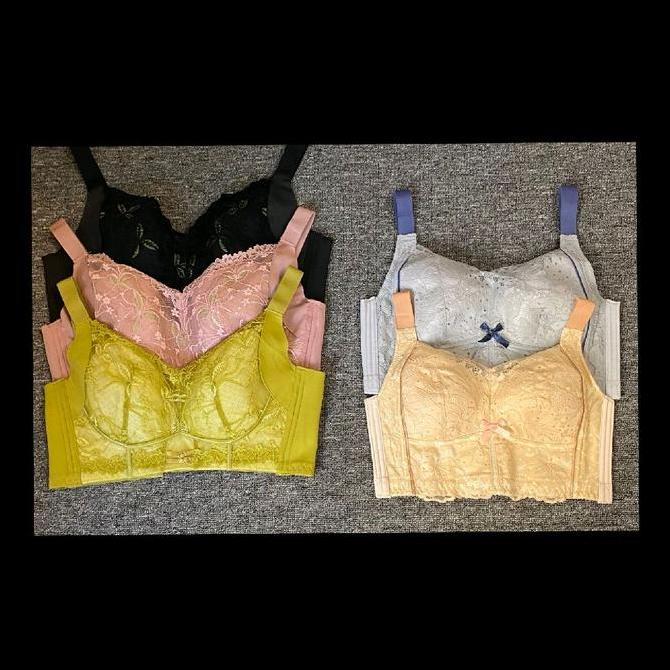 Obralan Bra Fashion ( Dapat 3pcs ) Bra Kait 5 Bh Wanita Cup Besar Busa Tipis Size 34-46