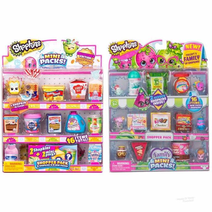 SHOPKINS FAMILY MINI PACKS - SHOPKINS R MINI PACKS - PAIR SET -
