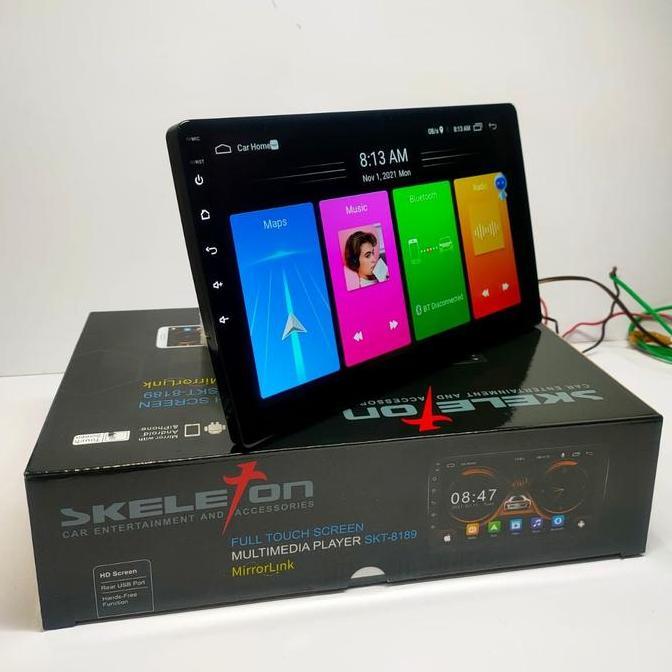 Head Unit Android 10 inch Skeleton 8189 MirrorLink Voice Command