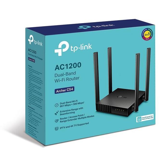 TP LINK ARCHER C54 AC1200 Dual Band Wi-Fi Router - TP LINK ARCHER C54