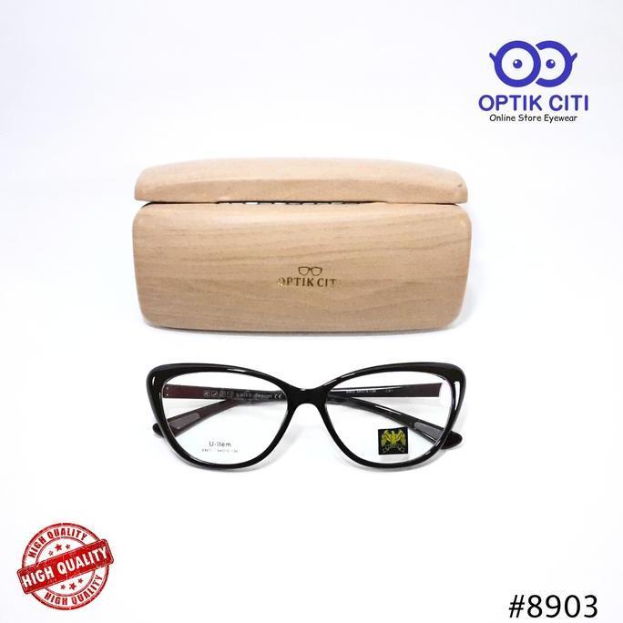 Frame Kacamata wanita cat eyes geneva 8903 lentur ringan paket lensa Terlaris