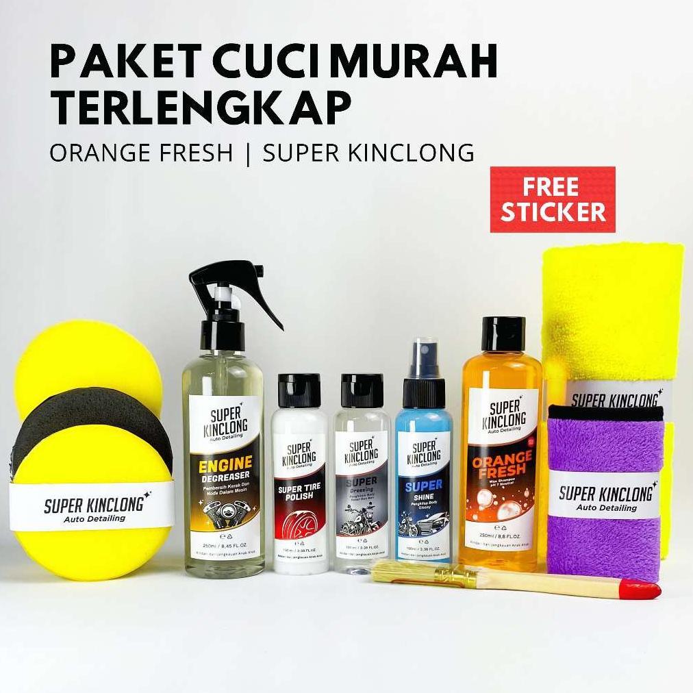 Bagaskaramall - Paket Cuci Murah Terlengkap By Super Kinclong | Sabun Cuci Motor Mobil | Pengkilap B