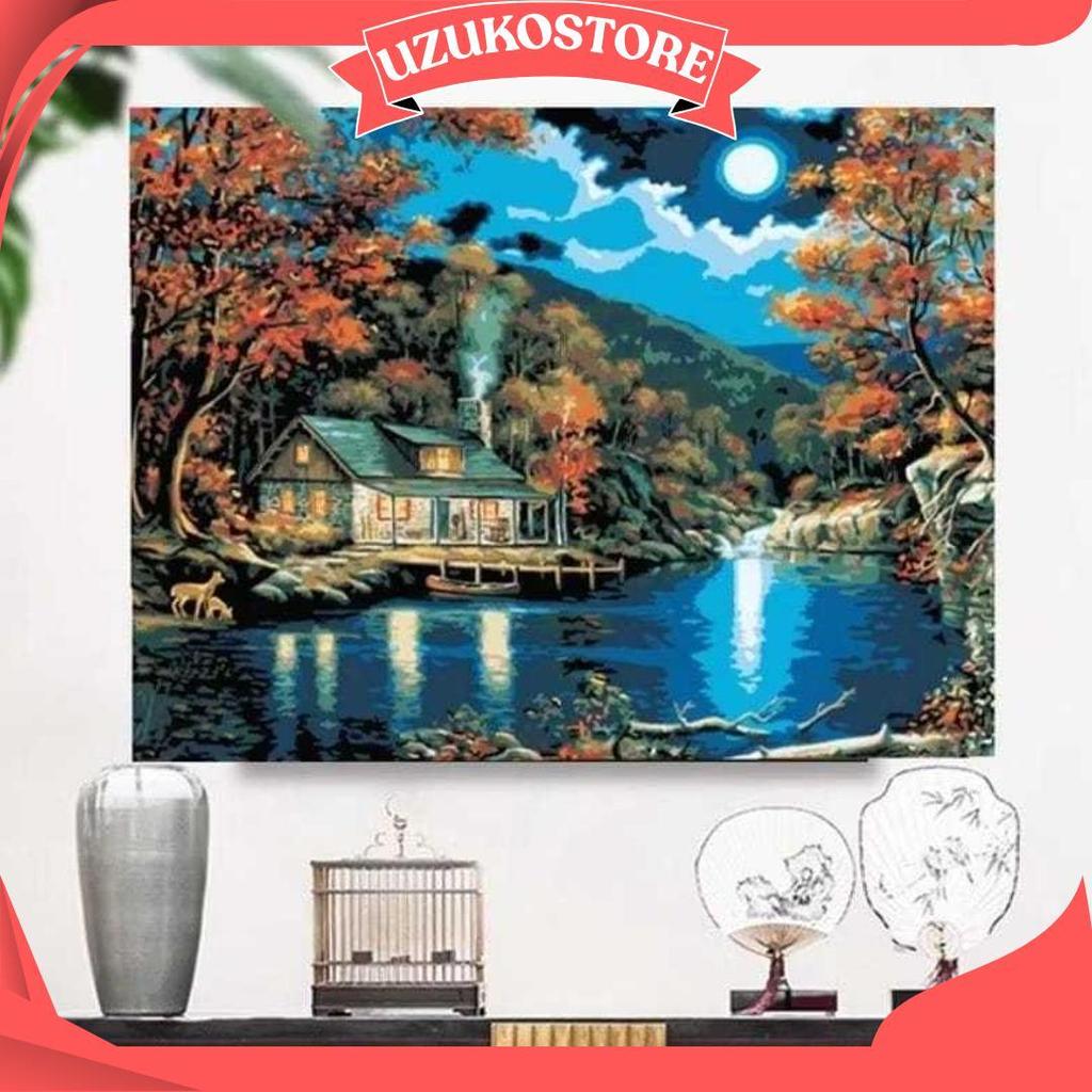 Cross Stitch Pattern Kristik Modern Paket Kristik Orchid Cross Stitch Custom Ukuran Besar 40X50Cm Dp