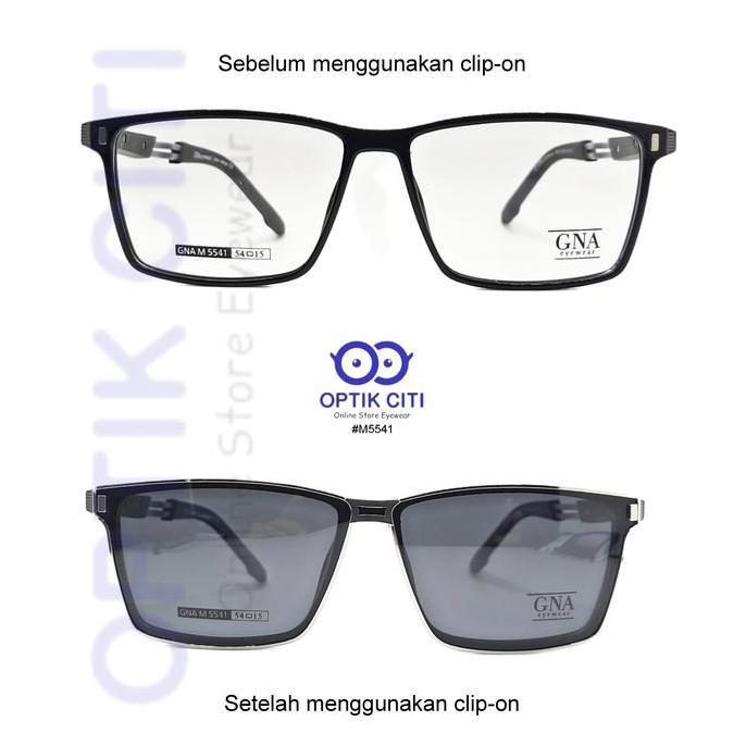 Frame Kacamata Pria Sporty ClipOn GNA M5541 Original Terlaris