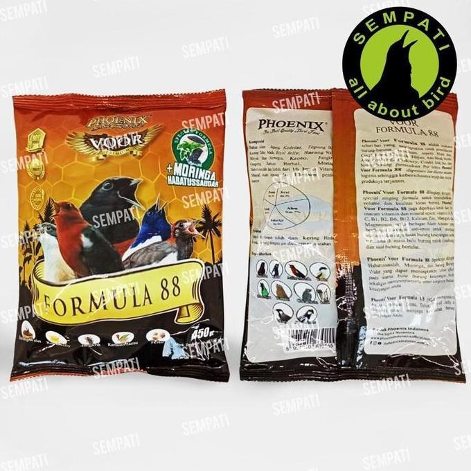 SEMPATI Voer Formula 88 Phoenix Pakan Makanan Pur Burung Murai Batu Beo Anis Cucak Poksay Kacer Pent