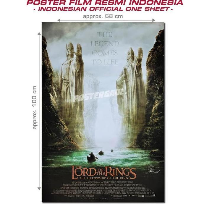 Poster Film THE LORD OF THE RINGS : part 1 - original Indonesian 1sh.
