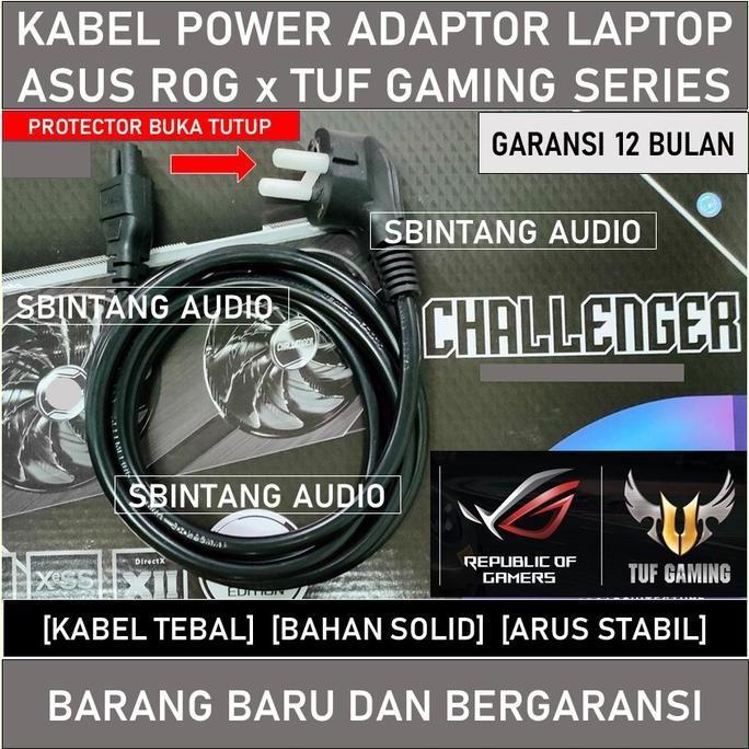 Kabel power adaptor charger laptop asus rog 3 lubang original TERBARU