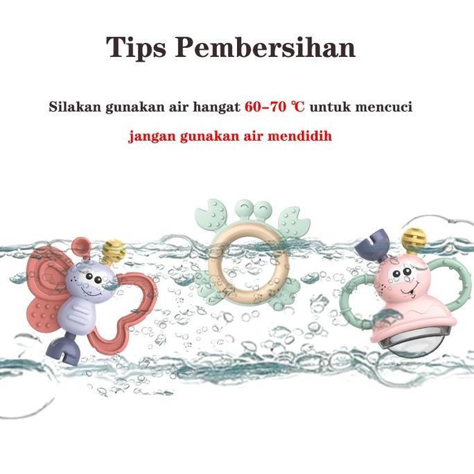 7pcs Kotak Bayi Teether Mainan/ Mainan Kerincingan Bayi/ Mainan Teether Bayi/Teething Kit Mainan/ Ma