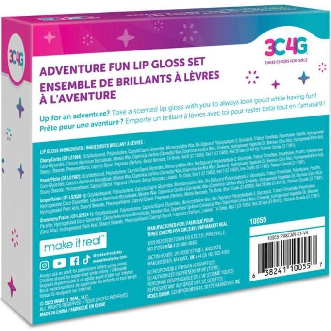 New- Mainan Lip Gloss Anak Make It Real Adventure Fun Lip Gloss Set