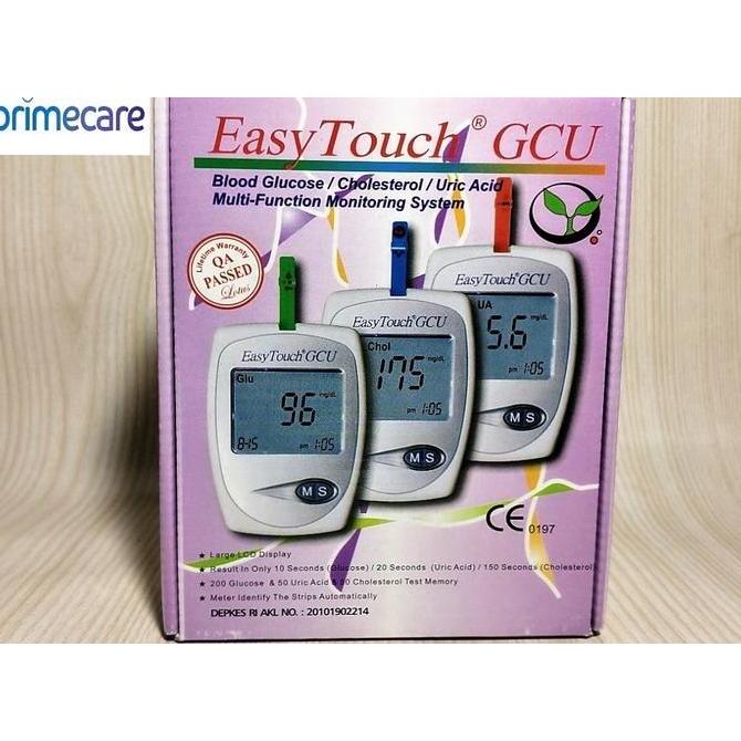 ALAT CEK EASY TOUCH GCU 3 IN 1 GULA DARAH, KOLESTEROL, ASAM URAT ORIGINAL DAN TERPERCAYA