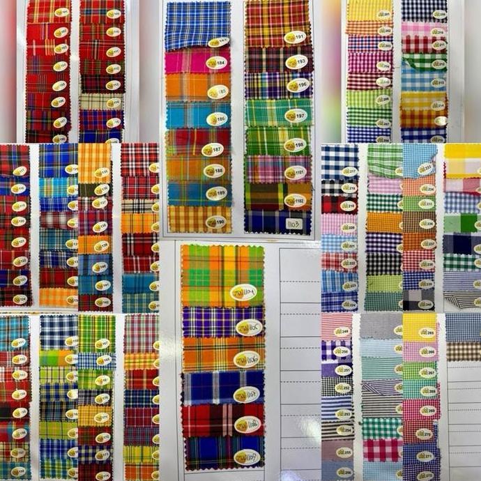 Kain Katun Kotak-Kotak Seragam Sekolah Lembut & Tidak Panas | Cocok Untuk Seragam sekolah SD, SMP, S