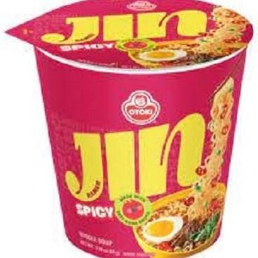 Ottogi Jin Ramen Bowl Hot 65Gr@6Cup Mie Instan Korea Dengan Bumbu & Serpihan Sayuran Siap Dalam 4 Me