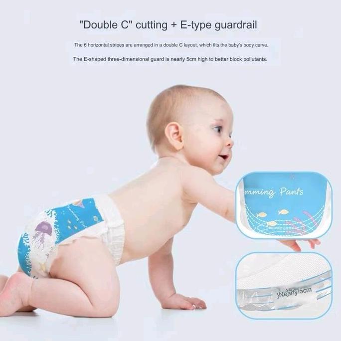 New- UBER Premium Popok Renang Bayi Balita Swimpants Sekali Pakai Celana Renang Anak Anti Air untuk 