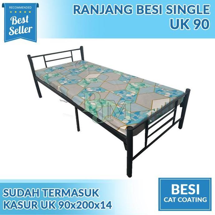 Ranjang besi single tempat tidur besi single