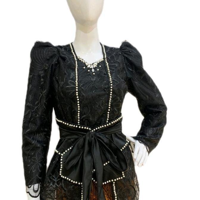 Kebaya Wisuda/Pesta/Lamaran Kutubaru Puff Broklat Lengan Balon Ada Sabuk Pita