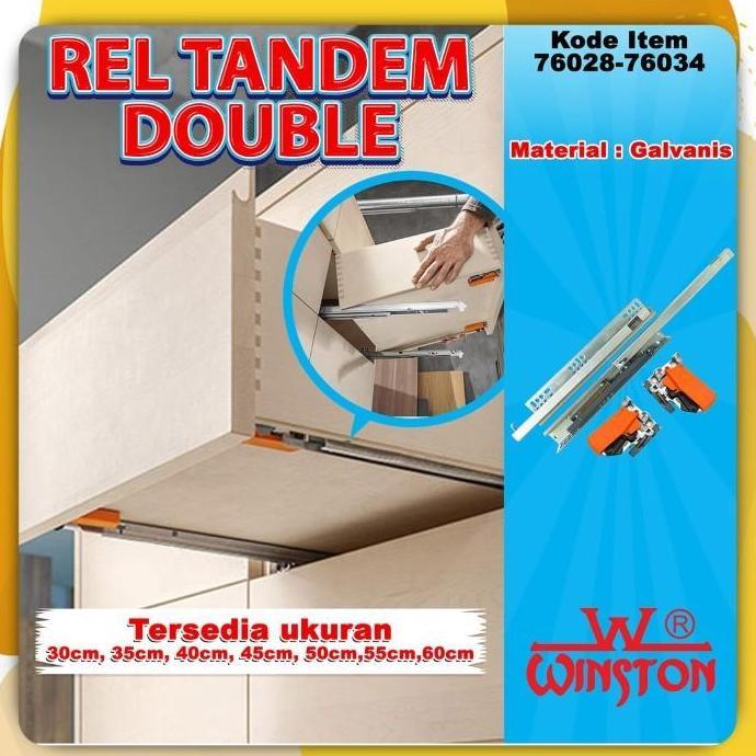 Rel Laci Tandem Winston 30CM 35CM 40CM 45CM 50CM 55CM 60CM Double Extention Slowmotion REL TANDEM