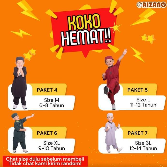 Paket Baju Koko Murah Hemat by Orizano Muslim Kurta