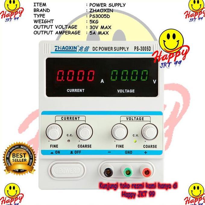 Terjangkau Power Supply 30V 5A Zhaoxin Ps 3005D Original