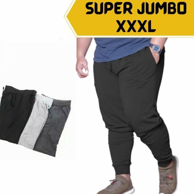 Celana Training Jogger Pria Wanita Jumbo big size XXXL