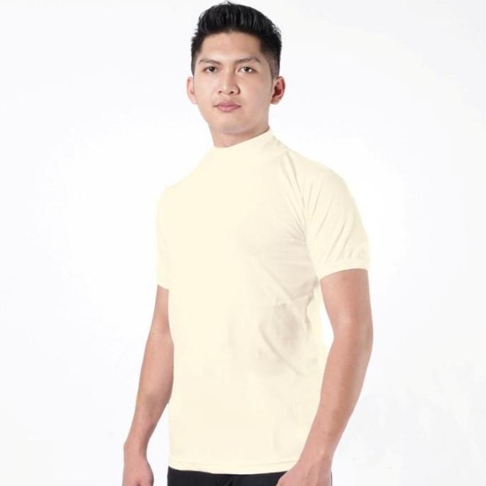 Kaos Polos Cream Kerah Tinggi Kaos Polos Satpam Kaos Polos Security