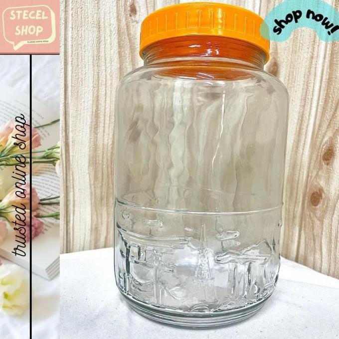 New- Toples Kaca Kedaung 4000ml/ Toples Kaca Kedap Udara 4 Liter/Toples Kue