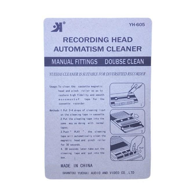Pembersih head tape pemutar kaset pita walkman player boombox cleaner
