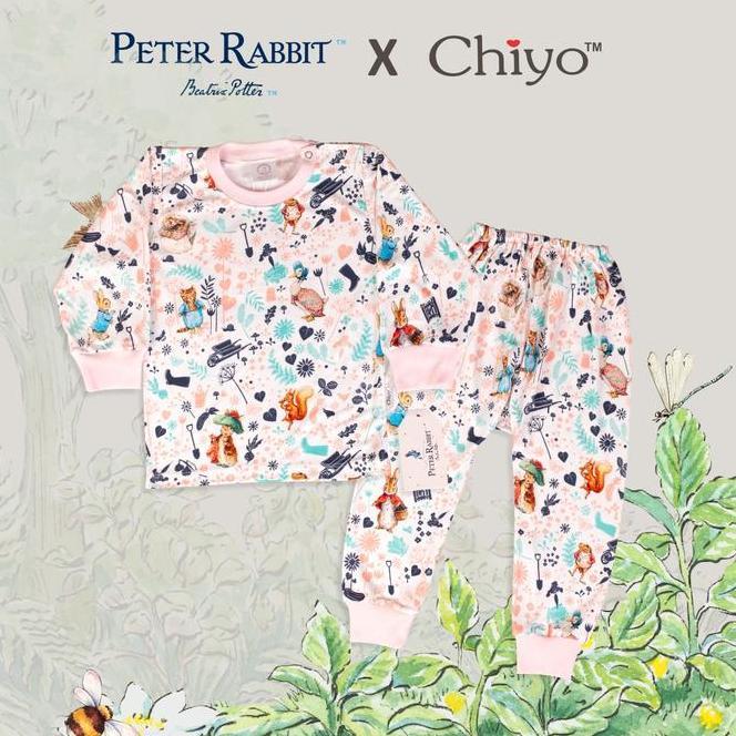 Set Oblong Panjang + Celana Panjang Peter Rabbit - Micromodal - Size S - Xxl Anak Baju