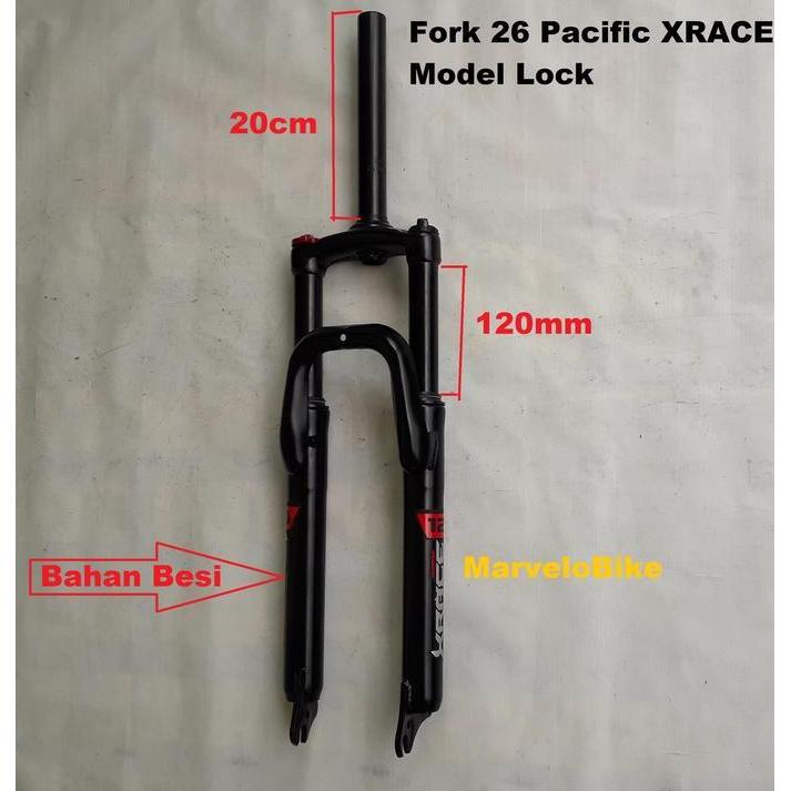 Promo Fork Sepeda MTB 26 Pacific XRACE Suspensi Lock COD
