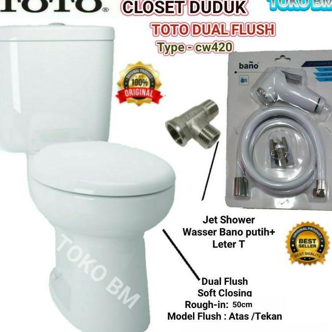 Promo closet duduk toto cw420j/toto cw420j white two piece closet-jrak as 50 COD