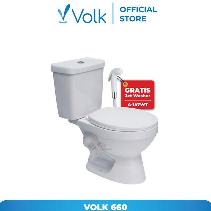Promo Volk Closet Duduk Kloset Duduk Toilet Duduk Two Piece Guardian V660 COD