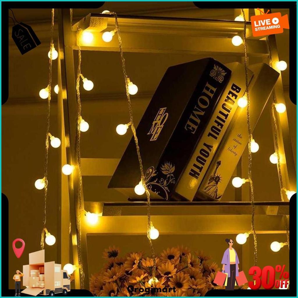 Lampu Hias Dekorasi Ruangan Kamar Tumblr Waterproof Sperical Light String Portable Bohlam Hiasan Nat