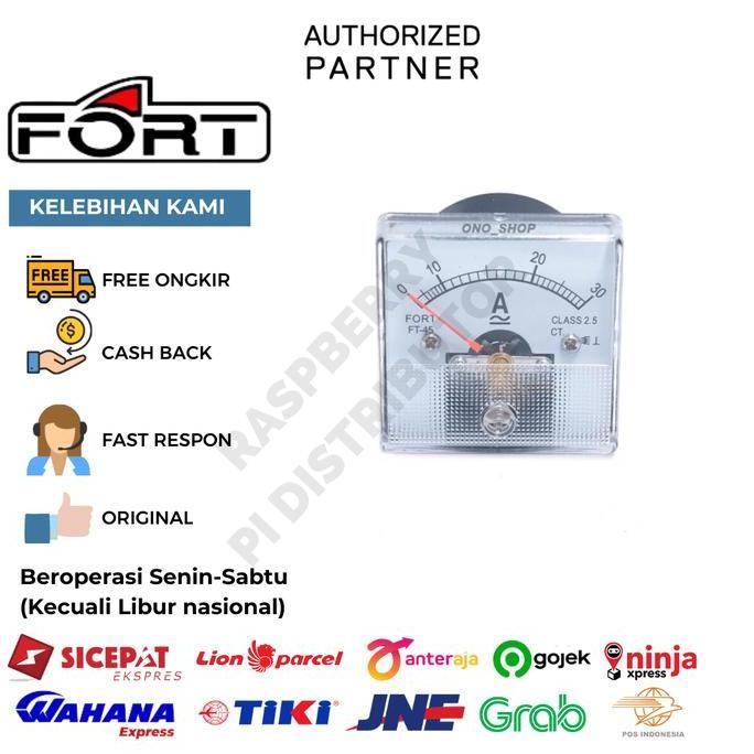 ANALOG AMPER METER 300mA AC DC SIZE 45 x 45 FORT FT-45A-300