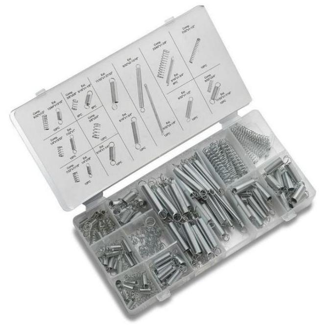 SHISHIO 200pcs Per Pegas Tekan Tarik Dan Tekan Per Spring Tekan Elastis Panjang Open Coil Spring Com