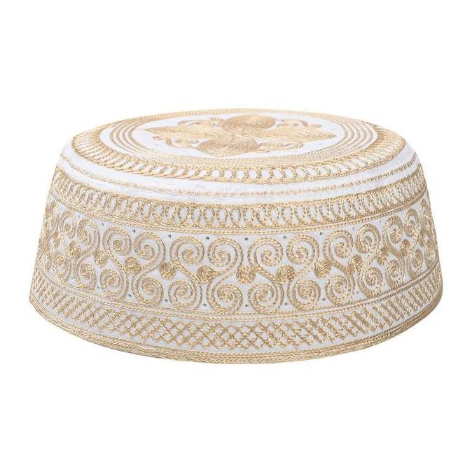 SHISHIO Kopiah Haji Motif Bordir Topi Haji Pria Peci Kopiah Haji Madinah Peci Sholat Topi Arabian
