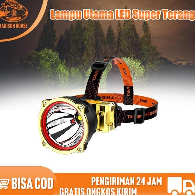 RURI Senter Kepala Super Terang Tahan Air / Senter Kepala LED Super Terang / senter terang jarak jau