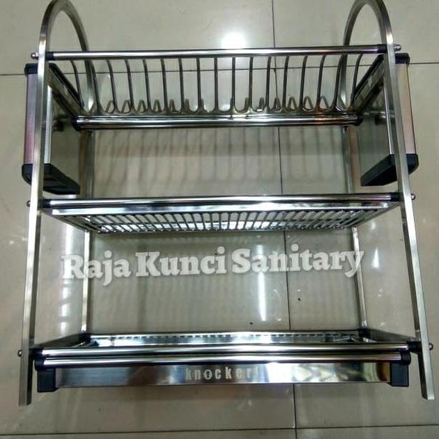 New- Rak Piring Knokers WJD 650 Stainless SUS 304 /Rak Piring Stainless 304