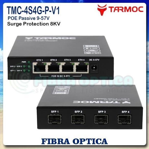 Ethernet Fiber Switch 4 SFP 4 LAN Gigabit | Media Converter FO