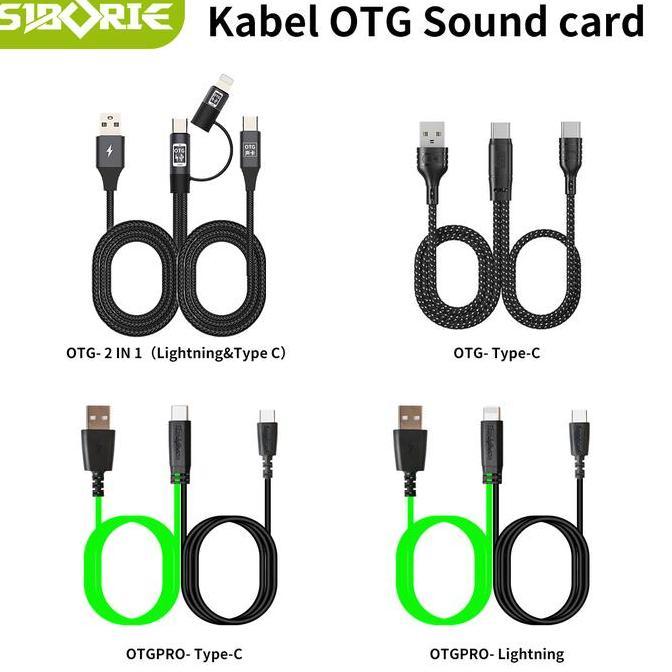 FWAS_KEDU - SIBORIE OTG KABEL KONVERSI / KABEL KARTU SUARA IPHONE ANDROID