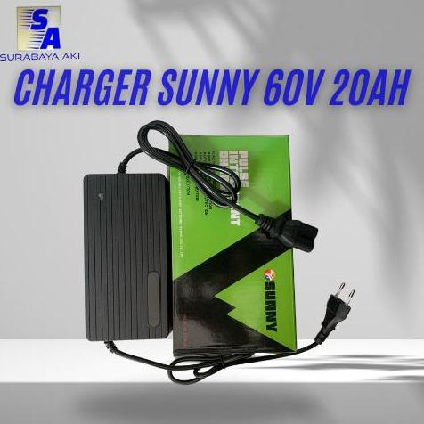 TERMURAH - ADAPTOR CHARGER SUNNY PULSE INTELLIGENT CHARGER 60V 20AH - SUNNY 60V 20AH