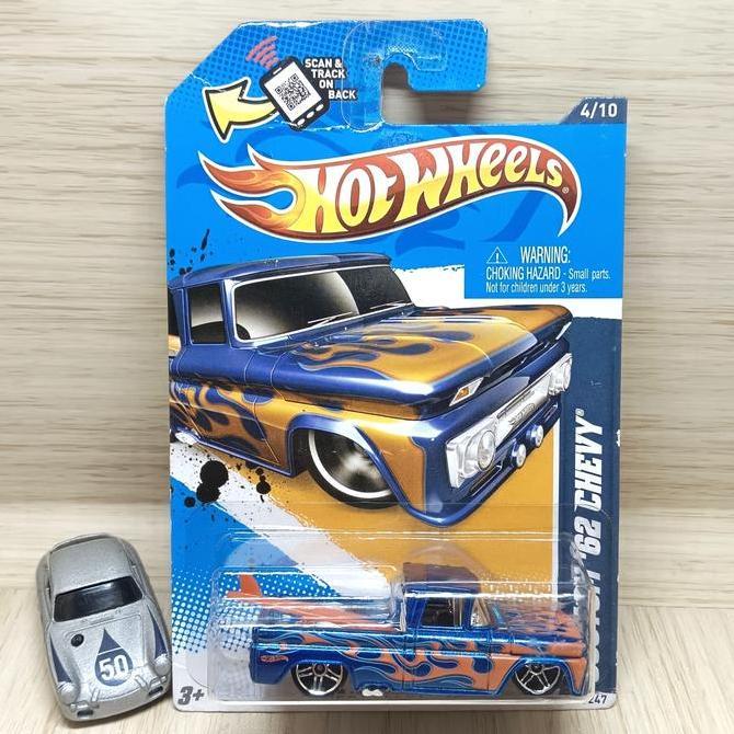 Hot wheels Custom 62 Chevy biru flame