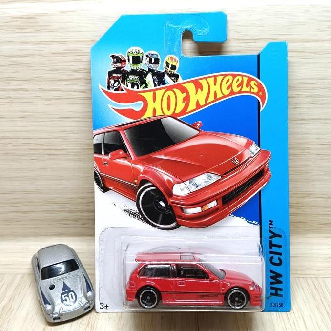 Hot wheels 1990 Honda Civic EF Merah