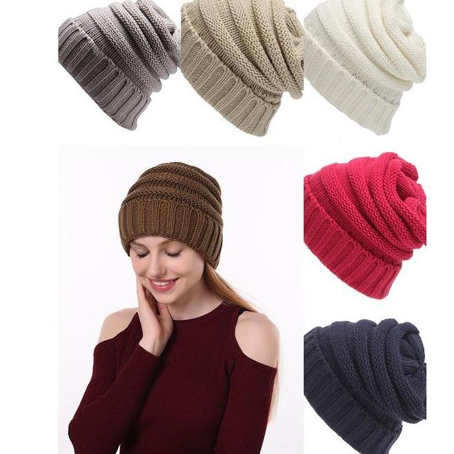 Kupluk Cc Beanie Knitted Hat Topi Dewasa Bahan Rajut Baret