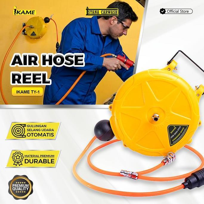 Kyusellershops - Hose Reel Selang Angin Kompresor | Hose Reel Portable Ikame