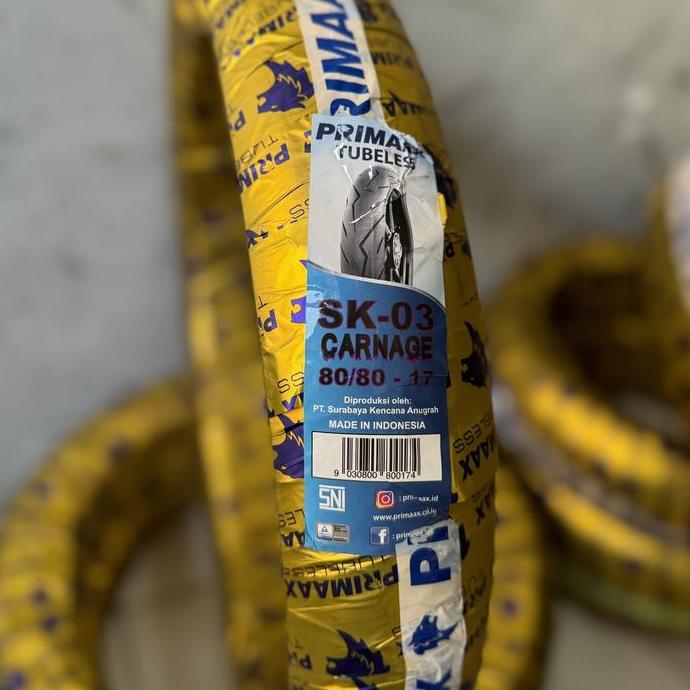 ZAPAFIRT56 - BAN PRIMAAX SK3 TUBELESS DONUT SPORT 80/80-17 90/80-17 110/70-17 120/70-17 130/70-17