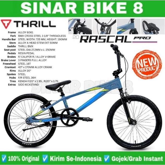 Sepeda Anak Bmx Thrill Rascal Pro Ukuran 20 Inch Frame Alloy