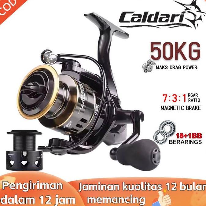 Caldari reel pancing putar alat pancing HE500-7000 reel pancing murah joran pancing spining gulungan