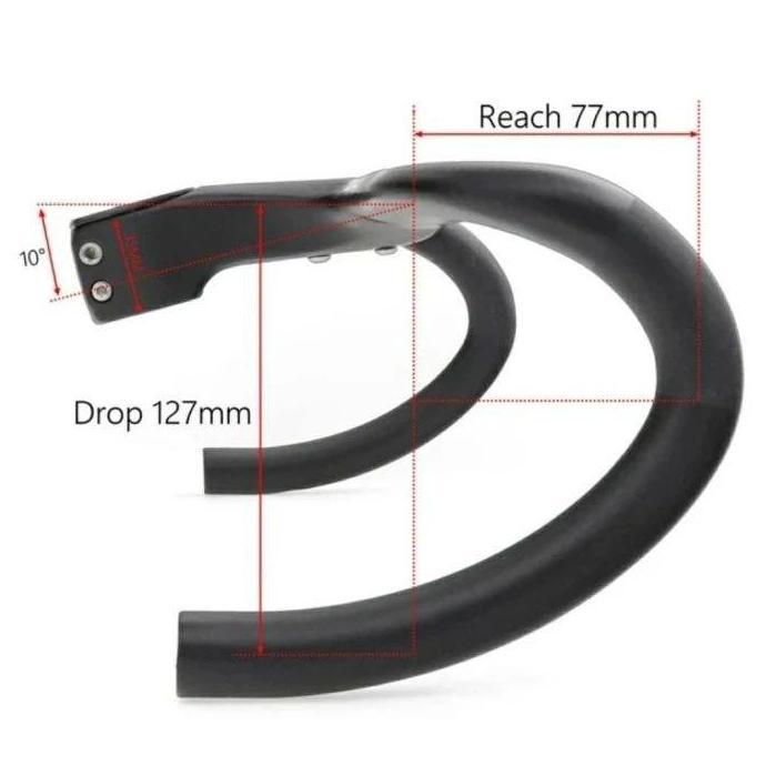 KOCEVLO Carbon Aero Dropbar Integrated Clean look 360 / 380 / 400 / 420 / 440 Internal Cable Handleb