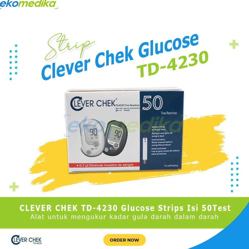 Clever Chek Strip Cek Gula Darah Tube isi 50 Test CLEVER CHEK TD-4230 ED. 01/2027