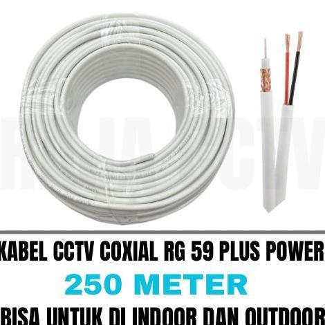 Kabel Cctv 250 Meter Rg59 Plus Power Khusus Buat Cctv Indoor Dan Outdoor